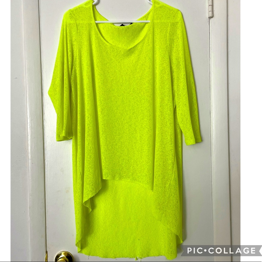Vibrant sheer blouse